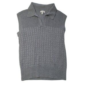L'academie Sweater Vest Gray Collar Soft Knit Revolve Sexy Academia Capsule